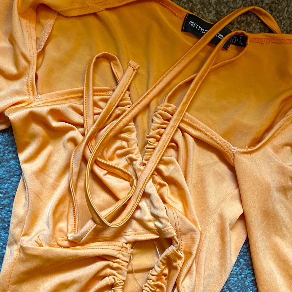 PLT orange cut out bodysuit - Picture 5 of 8